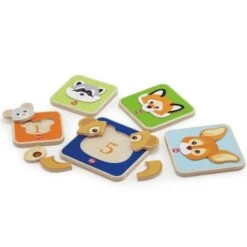Jouets En Bois 30 5 Puzzles En Bois à Compter évolutifs 'Amis De La Forêt' 20 Pièces Sevi 1831 - Jouets En Bois