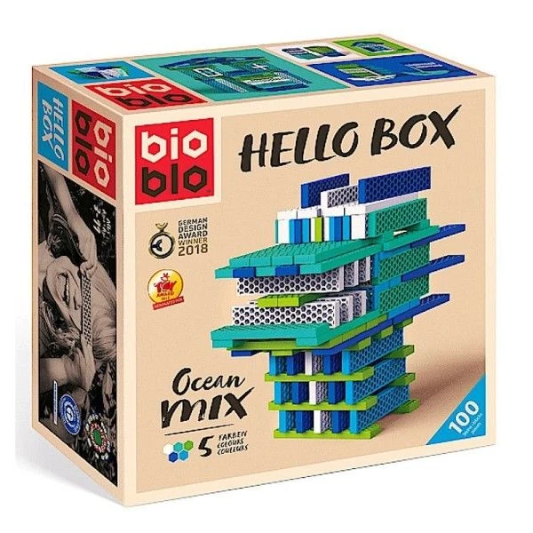 Briques De Construction Hello Box Ocean Mix 100 Bioblo® - Blocs De Construction 3 Briques De Construction Hello Box Ocean Mix 100 Bioblo® - Blocs De Construction