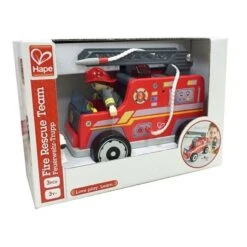 Camion De Pompiers En Bois Grande Echelle Hape- Jouets En Bois -Jouets En Bois camion de pompiers en bois grande echelle hape jouets en bois 3