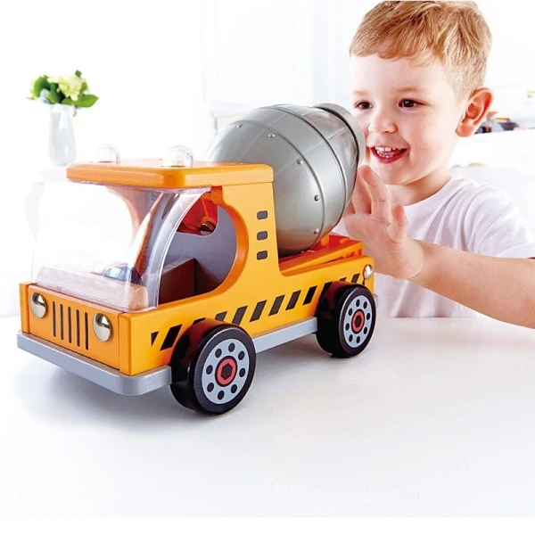 Camion Toupie En Bois Hape - Jouets De Chantier En Bois 4 Camion Toupie En Bois Hape - Jouets De Chantier En Bois – Image 2