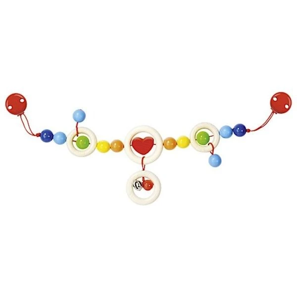 Chaîne De Poussette Cœurs Arc En Ciel Heimess - Jouets Bébé Bio 3 Chaîne De Poussette Cœurs Arc En Ciel Heimess - Jouets Bébé Bio