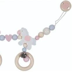 Chaîne De Poussette En Bois Avec Clips Poney Goki® - Accessoire Bébé Bio -Jouets En Bois chaine de poussette en bois avec clips poney goki accessoire bebe bio 3