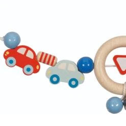 Chaîne De Poussette En Bois Avec Clips Voitures Goki® - Accessoire Bébé Bio -Jouets En Bois chaine de poussette en bois avec clips voitures goki accessoire bebe bio 4