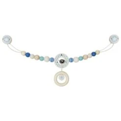 Chaîne De Poussette En Bois Etoile Bleu Clair Heimess® - Accessoire Bébé Bio