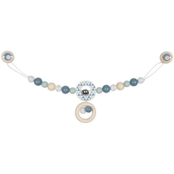 Chaîne De Poussette En Bois Géométrie Bleu Clair Heimess® - Accessoire Bébé Bio 3 Chaîne De Poussette En Bois Géométrie Bleu Clair Heimess® - Accessoire Bébé Bio