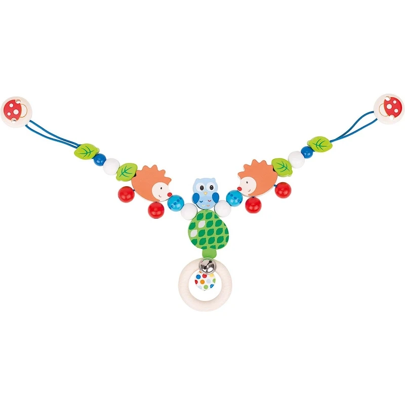 Chaîne De Poussette En Bois Hibou Et Hérisson Heimess® - Accessoire Bébé Bio 3 Chaîne De Poussette En Bois Hibou Et Hérisson Heimess® - Accessoire Bébé Bio