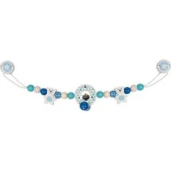 Chaîne De Poussette En Bois Ourson Polaire Heimess® - Accessoire Bébé Bio