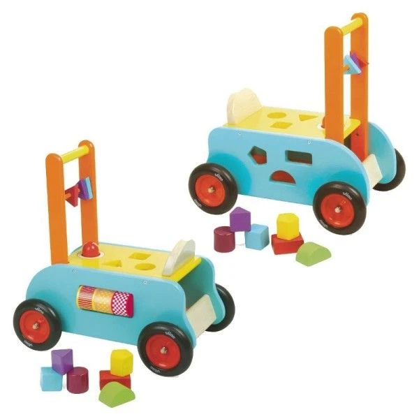 Chariot De Marche En Bois Boite à Forme Multi Activités3 En 1 Vilac®- Jouet Bébé 4 Chariot De Marche En Bois Boite à Forme Multi Activités3 En 1 Vilac®- Jouet Bébé – Image 2