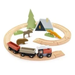 Circuit De Train En Bois Cime Des Arbres Tender Leaf Toys® 22 Pièces - Jouets En Bois