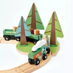 Circuit De Train En Bois Pins Sauvages 97 Pièces Tender Leaf Toys® - Jouets En Bois -Jouets En Bois circuit de train en bois pins sauvages tender leaf toys jouets en bois 3