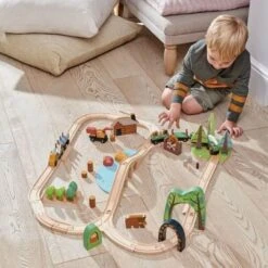 Circuit De Train En Bois Pins Sauvages 97 Pièces Tender Leaf Toys® - Jouets En Bois -Jouets En Bois circuit de train en bois pins sauvages tender leaf toys jouets en bois 5