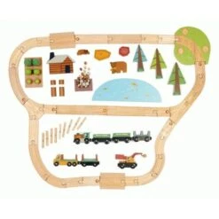 Circuit De Train En Bois Pins Sauvages 97 Pièces Tender Leaf Toys® - Jouets En Bois -Jouets En Bois circuit de train en bois pins sauvages tender leaf toys jouets en bois 8