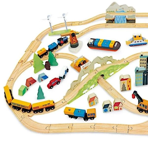 Circuit De Train Géant En Bois Vue Sur La Montagne Tender Leaf Toys® - Jouets En Bois 4 Circuit De Train Géant En Bois Vue Sur La Montagne Tender Leaf Toys® - Jouets En Bois – Image 2
