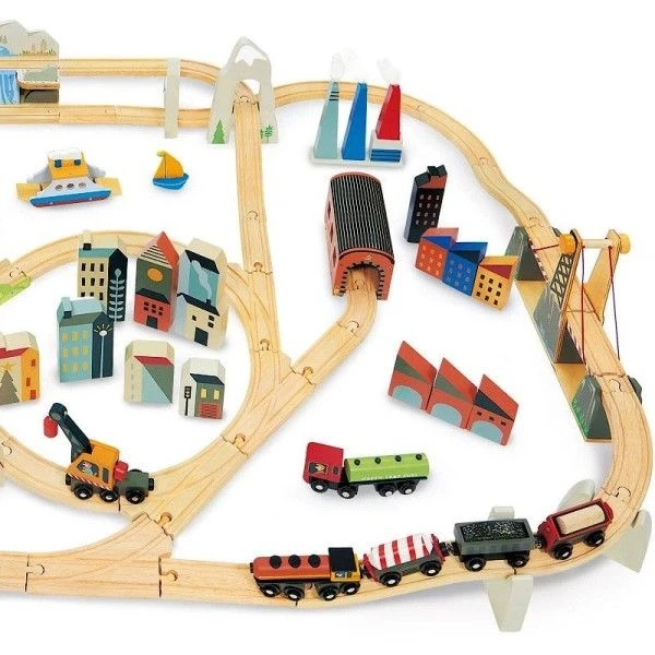 Circuit De Train Géant En Bois Vue Sur La Montagne Tender Leaf Toys® - Jouets En Bois 6 Circuit De Train Géant En Bois Vue Sur La Montagne Tender Leaf Toys® - Jouets En Bois – Image 4