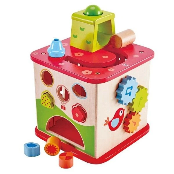 Cube D'activités Chiot 'Arc En Ciel' Et Ses Amis Hape - Jouets En Bois 3 Cube D'activités Chiot 'Arc En Ciel' Et Ses Amis Hape - Jouets En Bois