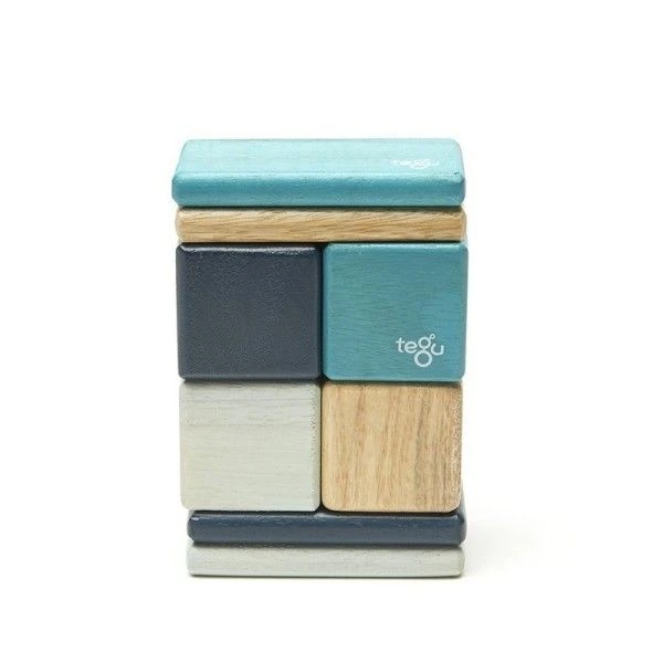 Cubes En Bois Magnétiques Tegu® Original Pocket Pouch Bleus - Jouets En Bois 4 Cubes En Bois Magnétiques Tegu® Original Pocket Pouch Bleus - Jouets En Bois – Image 2
