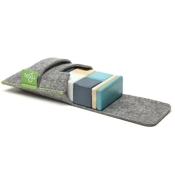 Cubes En Bois Magnétiques Tegu® Original Pocket Pouch Bleus - Jouets En Bois 8 Cubes En Bois Magnétiques Tegu® Original Pocket Pouch Bleus - Jouets En Bois – Image 6