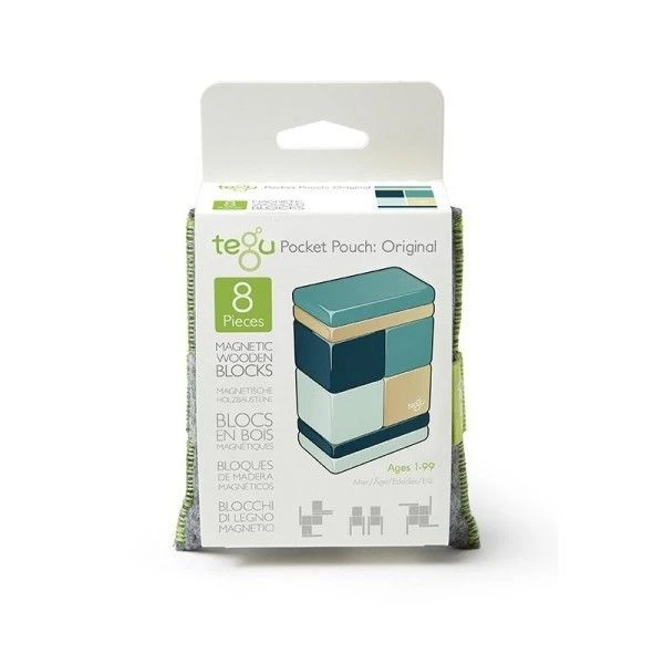 Cubes En Bois Magnétiques Tegu® Original Pocket Pouch Bleus - Jouets En Bois 9 Cubes En Bois Magnétiques Tegu® Original Pocket Pouch Bleus - Jouets En Bois – Image 7