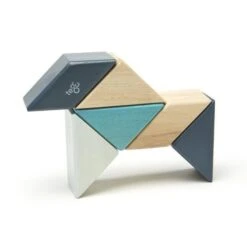 Cubes En Bois Magnétiques Tegu® Prism Pocket Pouch Bleus - Jouets En Bois -Jouets En Bois cubes en bois magnetiques tegu prism pocket pouch bleus jouets en bois 2