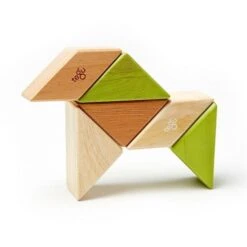 Cubes En Bois Magnétiques Tegu® Prism Pocket Pouch Jungle - Jouets En Bois -Jouets En Bois cubes en bois magnetiques tegu prism pocket pouch jungle jouets en bois 3