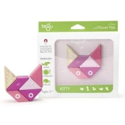 Cubes En Bois Magnétiques Tegu® Travel Pals Kitty - Jouets En Bois -Jouets En Bois cubes en bois magnetiques tegu travel pals kitty jouets en bois 6