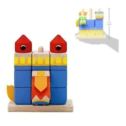 Cubes Puzzle à Empiler Château Bleu Sevi 1831 - Jouets En Bois -Jouets En Bois cubes puzzle a empiler chateau bleu sevi 1831 jouets en bois 2