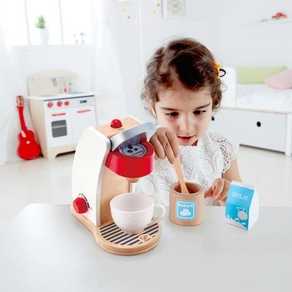 Dinette Bois Set Machine Expresso Service Blanc Hape® - électroménager Jouet 4 Dinette Bois Set Machine Expresso Service Blanc Hape® - électroménager Jouet – Image 2