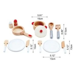 Dinette Set Casseroles & Vaisselle Service Blanc Hape® - Dinette En Bois -Jouets En Bois dinette set casseroles vaisselle service blanc hape dinette en bois 4
