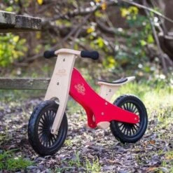 Draisienne En Bois Classique Kinderfeets® 12 Pouces Rouge Cerise - Draisienne Bois -Jouets En Bois draisienne en bois classique kinderfeets 12 pouces rouge cerise 2