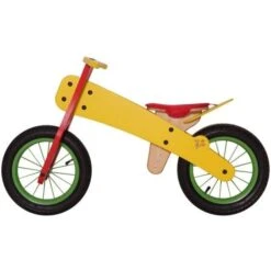 Draisienne En Bois Dip Dap® 12 Pouces Yellow Spring 'Jaune & Rouge' - Draisienne 3 Ans