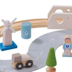 EverEarth® Circuit Train En Bois Ville écologique - Jouets Bois -Jouets En Bois everearth circuit train en bois ville ecologique jouets bois 3