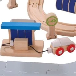 EverEarth® Circuit Train En Bois Ville écologique - Jouets Bois -Jouets En Bois everearth circuit train en bois ville ecologique jouets bois 4