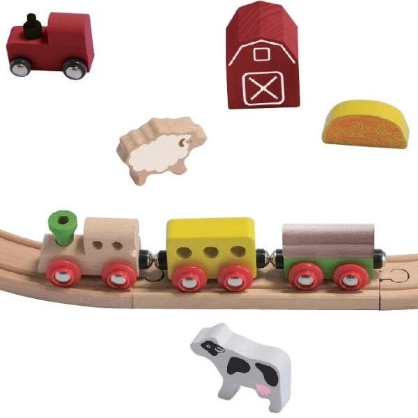 EverEarth® Petit Train En Bois De La Ferme - Jouets Bois 4 EverEarth® Petit Train En Bois De La Ferme - Jouets Bois – Image 2