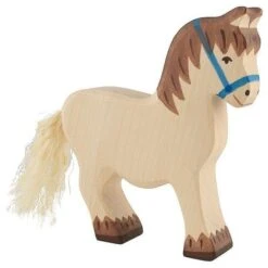 Figurine En Bois Cheval De Trait 15cm Holztiger® - Jouets En Bois