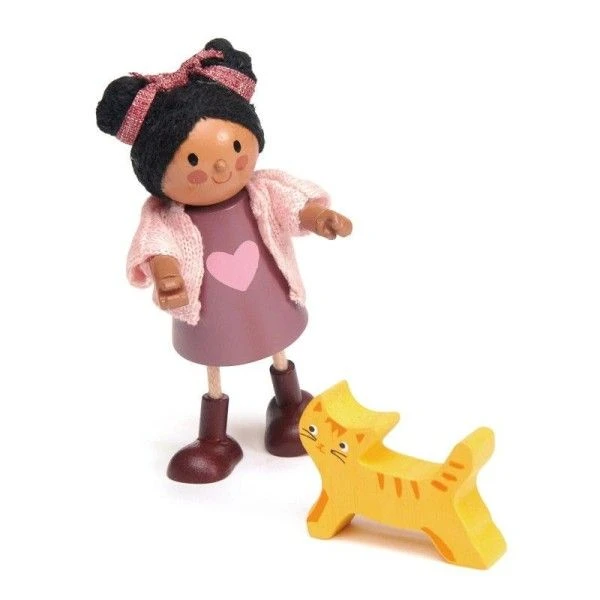Figurine Maison De Poupées Ayana Et Son Chat Tender Leaf Toys® - Jouets En Bois 3 Figurine Maison De Poupées Ayana Et Son Chat Tender Leaf Toys® - Jouets En Bois