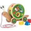 Jouet à Tirer Escargot Roulant Avec Jeu De Formes Hape®- Jouets Bois -Jouets En Bois hape jouet a tirer escargot de formes jouets hape