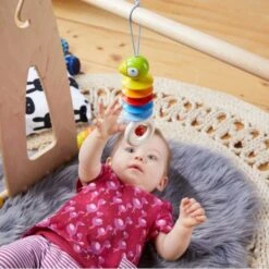 Jouets En Bois -Jouets En Bois hochet bois a suspendre perroquet haba hochets bebe 1