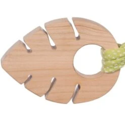 Jouets En Bois -Jouets En Bois hochet bois et coton bio sigikid feuille 11 cm hochet bois coton bio 1
