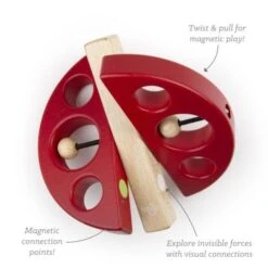 Hochet En Bois Magnétique Tegu® Coccinelle - Jouets En Bois -Jouets En Bois hochet en bois magnetique tegu coccinelle jouets en bois 2