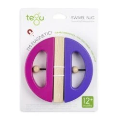 Hochet En Bois Magnétique Tegu® Papillon Violet & Rose - Jouets En Bois -Jouets En Bois hochet en bois magnetique tegu papillon violet jouets en bois 4
