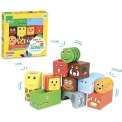 Hochets En Bois Sensoriel 11 Cubes Sonores Animaux D'Afrique Vilac®- Jouets En Bois -Jouets En Bois hochets en bois sensoriel cubes sonores animaux d afrique vilac jouets en bois 2