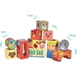 Hochets En Bois Sensoriel 11 Cubes Sonores De La Ferme Vilac®- Jouets En Bois -Jouets En Bois hochets en bois sensoriel cubes sonores de la ferme vilac jouets en bois 1