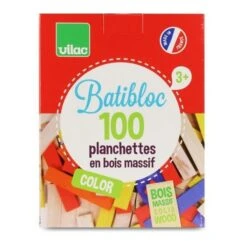 Jeu De Construction Batibloc 100 Planchettes Bois Colorées Vilac® - Jouets En Bois -Jouets En Bois jeu de construction batibloc 100 planchettes bois colorees vilac jouets en bois 4