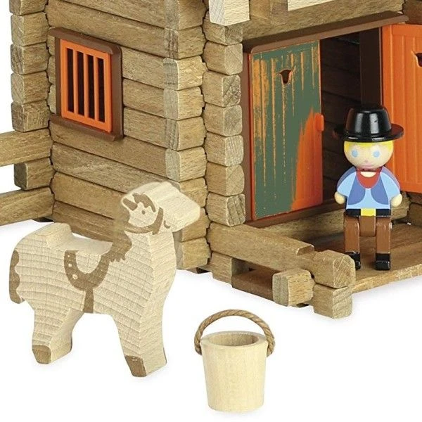 Jeu De Construction En Bois Far West Sherif Office 80 Pièces Jeujura® | Ref: 8066 - Jouet En Bois Jeujura 4 Jeu De Construction En Bois Far West Sherif Office 80 Pièces Jeujura® | Ref: 8066 - Jouet En Bois Jeujura – Image 2