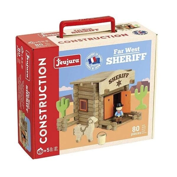 Jeu De Construction En Bois Far West Sherif Office 80 Pièces Jeujura® | Ref: 8066 - Jouet En Bois Jeujura 5 Jeu De Construction En Bois Far West Sherif Office 80 Pièces Jeujura® | Ref: 8066 - Jouet En Bois Jeujura – Image 3