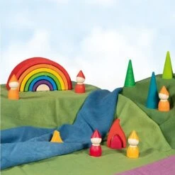 Jeu De Construction Montessori Arche 'Arc En Ciel' Goki® Evolution - Jouets En Bois -Jouets En Bois jeu de construction montessori arche lever du soleil goki evolution jouets en bois 5