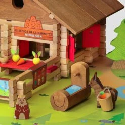 Jeux De Construction En Bois Le Refuge De La Marmotte 150 Pièces Jeujura® | Ref: 8090 - Jouets Bois France -Jouets En Bois jeux de construction en bois le refuge de la marmotte 150 pieces jeujura ref 8090 jouets bois france 3