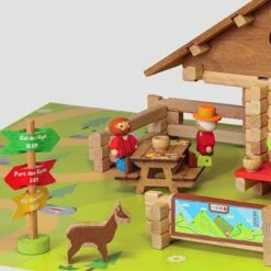 Jeux De Construction En Bois Le Refuge De La Marmotte 150 Pièces Jeujura® | Ref: 8090 - Jouets Bois France -Jouets En Bois jeux de construction en bois le refuge de la marmotte 150 pieces jeujura ref 8090 jouets bois france 4
