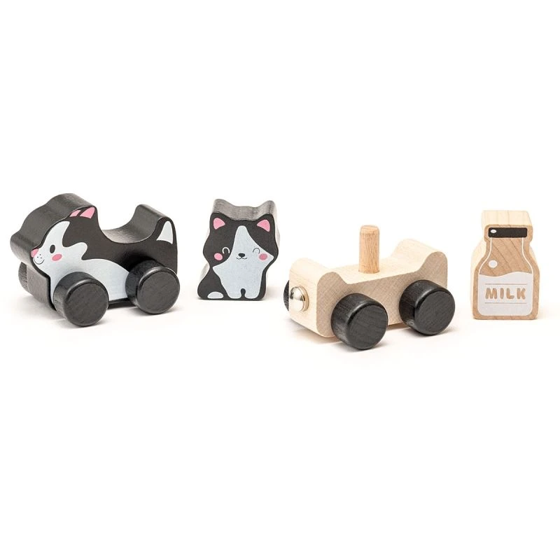 Jouet à Pousser Chat Et Chaton Malins Cubika® - Jouets En Bois 5 Jouet à Pousser Chat Et Chaton Malins Cubika® - Jouets En Bois – Image 3