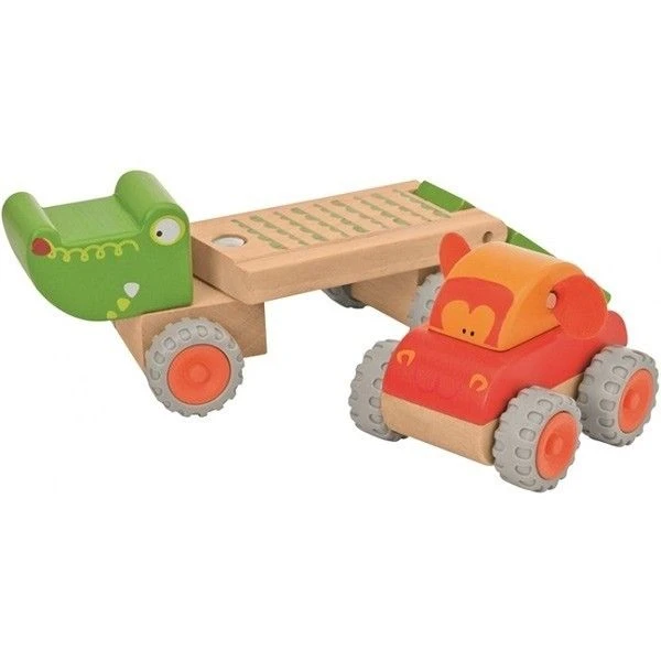 Jouet Camion Remorque En Bois Animaux Jungle Wonderworld®- Jouets En Bois 4 Jouet Camion Remorque En Bois Animaux Jungle Wonderworld®- Jouets En Bois – Image 2